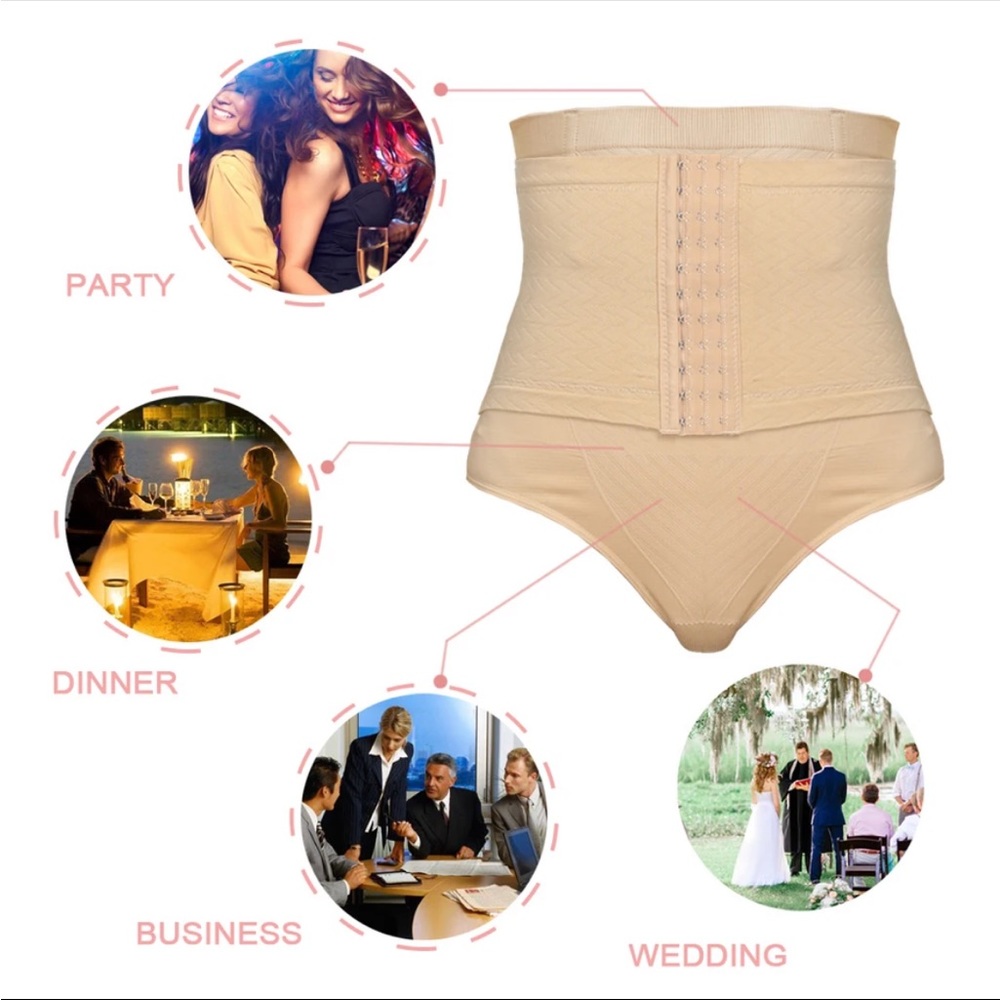 Nude color waist shaper tummy flattener thong panty shapewear underwear SNATCHED
